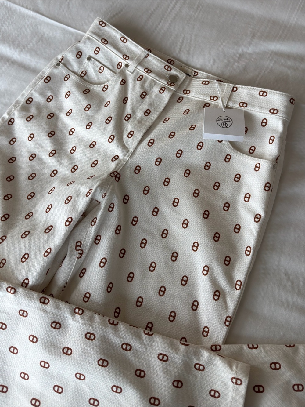 HERMES Chaine d'Ancre" straight leg pants